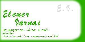 elemer varnai business card