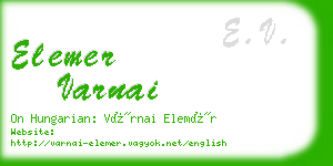 elemer varnai business card